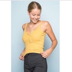 Brandy Melville Yellow Dalis Tank